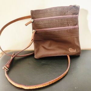 Dooney & Burke Brown Crossbody Adjustable Nylon Bag